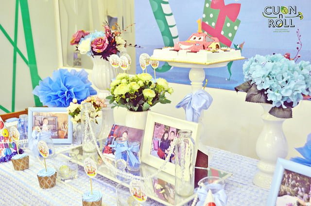 tổ chức sinh nhật cho bé cuonnroll trang trí sinh nhật cho bé
