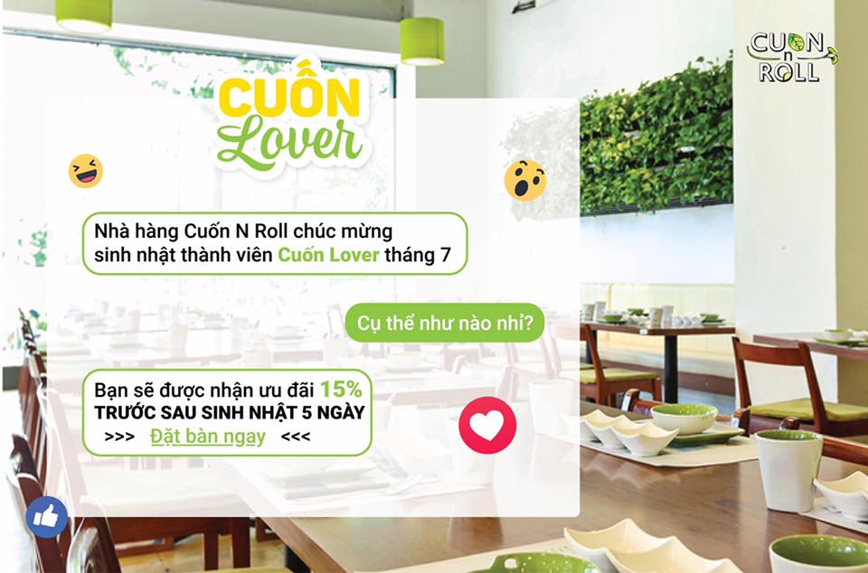 Ưu đãi tháng 7 dành cho khácch hàng thân thiết Cuốn N Roll