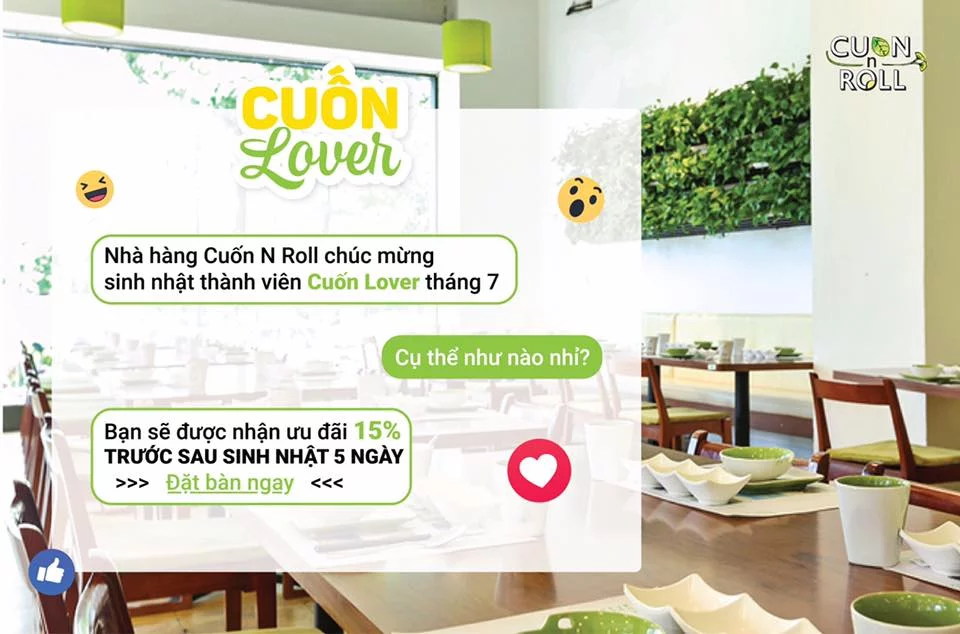 Ưu đãi tháng 7 dành cho khácch hàng thân thiết Cuốn N Roll