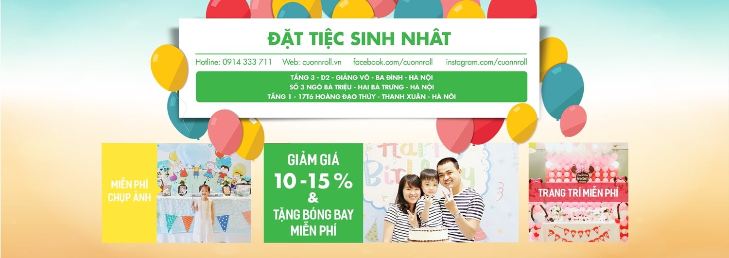 tổ chức sinh nhật cho bé cuonnroll