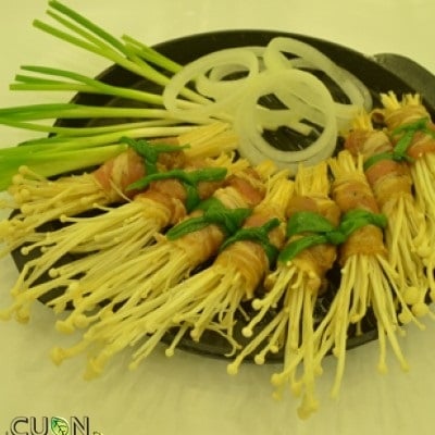 Cuốn thịt nướng thơm ngon hấp dẫn