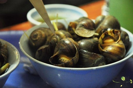 ốc luộc - món ăn vặt hà nội