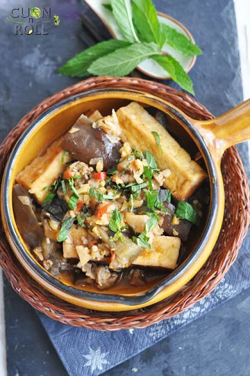 đậu phụ kho cà tím