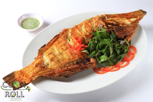 cá nướng da giòn