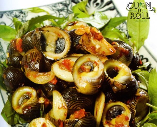 ăn vặt hà nội-ốc khế xào