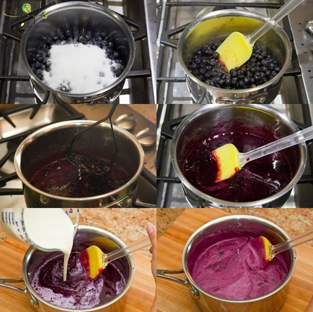 kem sữa chua việt quất