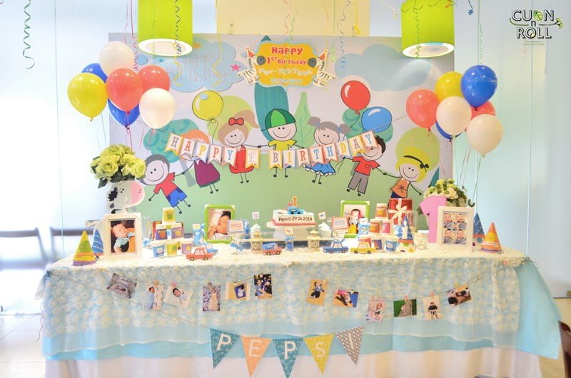 cuonnroll tổ chức sinh nhật cho bé