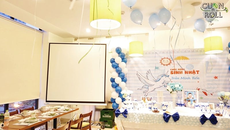 cuonnroll tổ chức sinh nhật cho bé