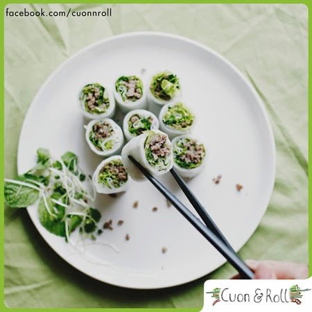 cách làm món phở cuốn hà nội