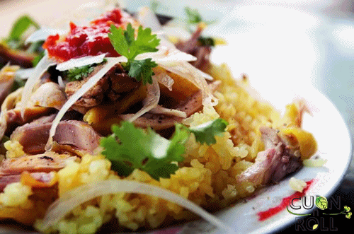 cách làm cơm gà hội an