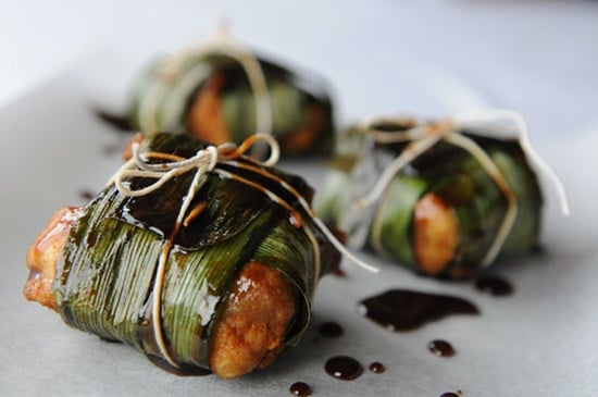 cách làm gà cuốn lá nếp