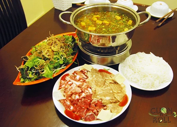 lẩu riêu cua bắp bò