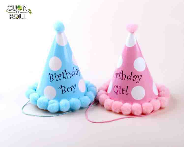 tự làm mũ sinh nhật cho bé