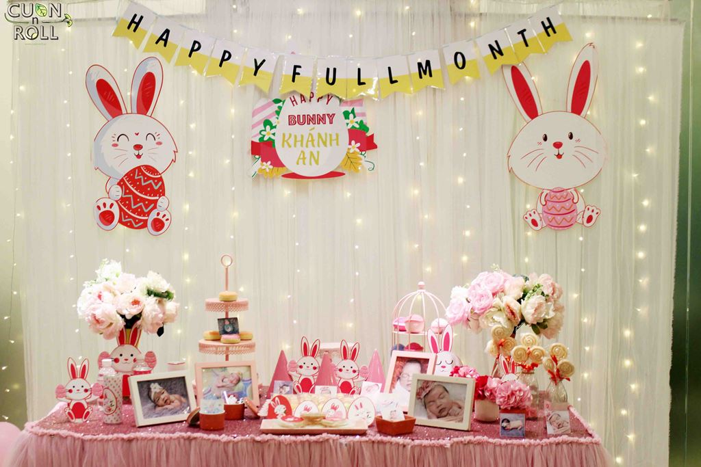 trang trí tiệc thôi nôi cho bé
