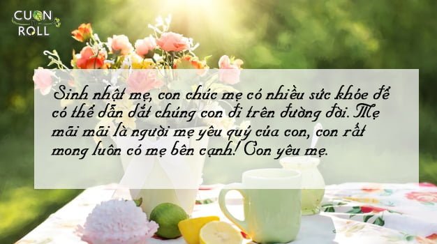 lời chúc sinh nhật mẹ