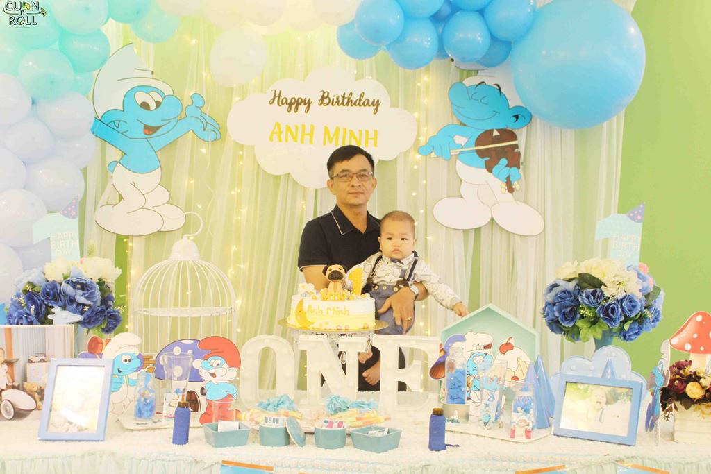 trang trí sinh nhật 1 tuổi cho bé trai