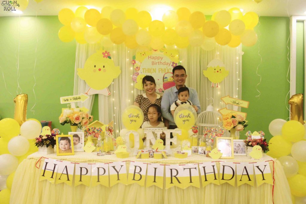 Tổ chức sinh nhật trọn gói cho bé Trọng hiếu 1 tuổi tại nhà