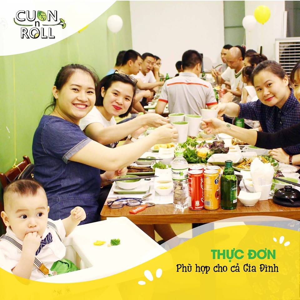 thực đơn tiệc sinh nhật bé tại cuốn n roll