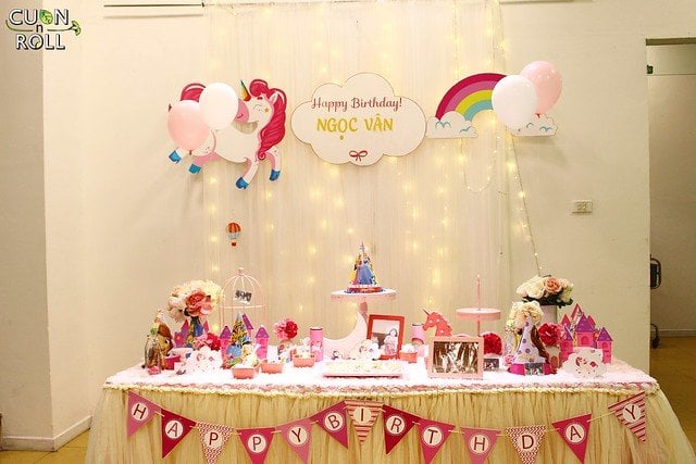 trang trí tiệc sinh nhật cho bé gái 2